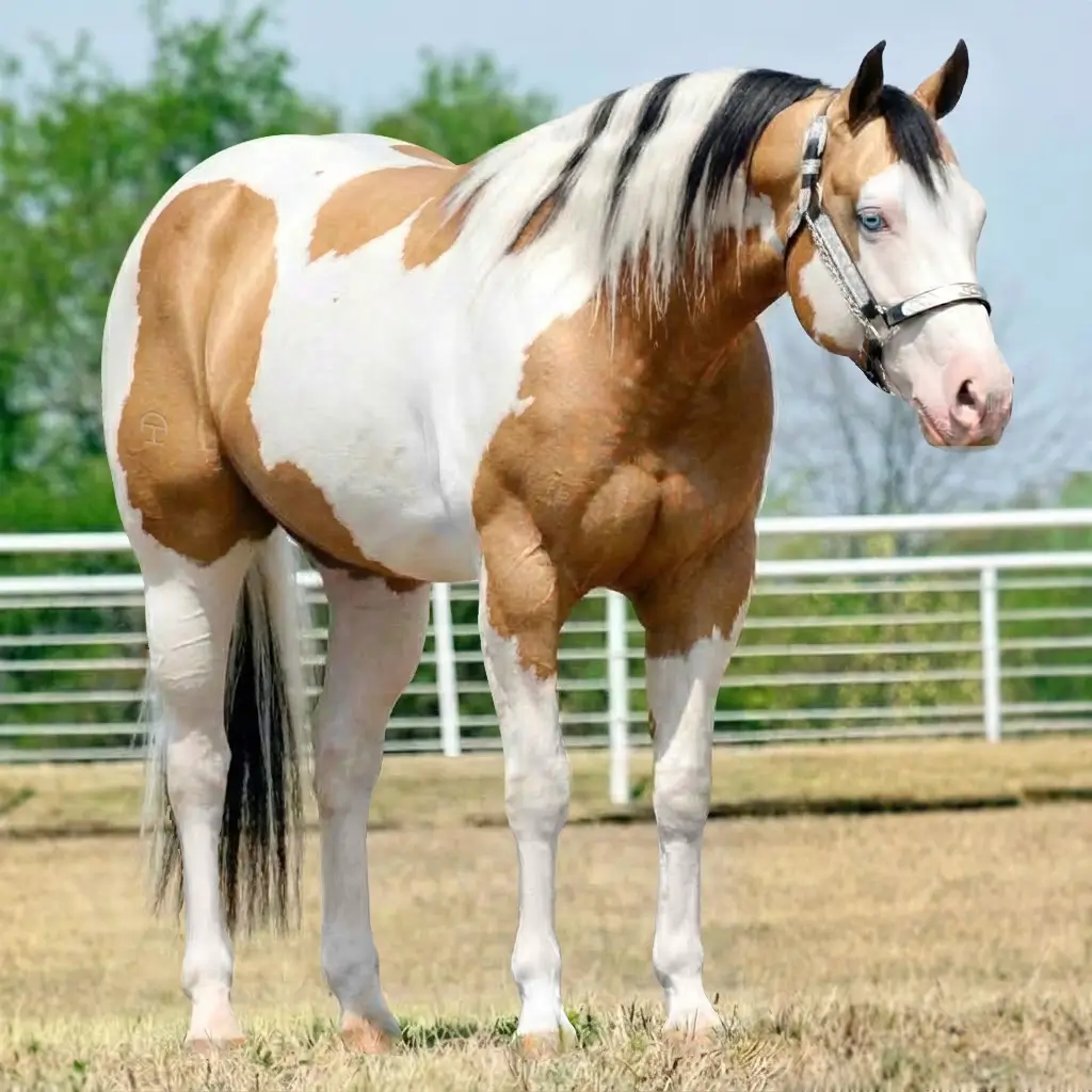 Paint Splash White Buckskin